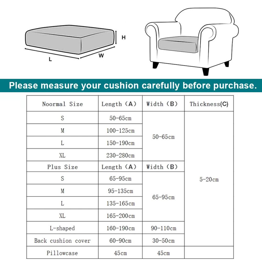 Elastic Sofa Cushion Cover For Living Room Sofa Seat Covers Soft Stretch Tight Sofa Armchair Covers Sofa Slipcover 1 /2 /3 /4seats