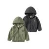 Kids Fleece Hooded Jacket Autumn and Winter Children's Clothing Boys' Bear Zip-up Shirt Boys' Double-Sided Polar Fleece Hoodie
