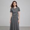 Chuyu Women's Relaxed Fit T-shirt & Skirt Two-Piece Set
