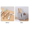Kitchen Wall Hanging Drain Rack Utensil Holder Chopsticks Cage Cutlery X3UC