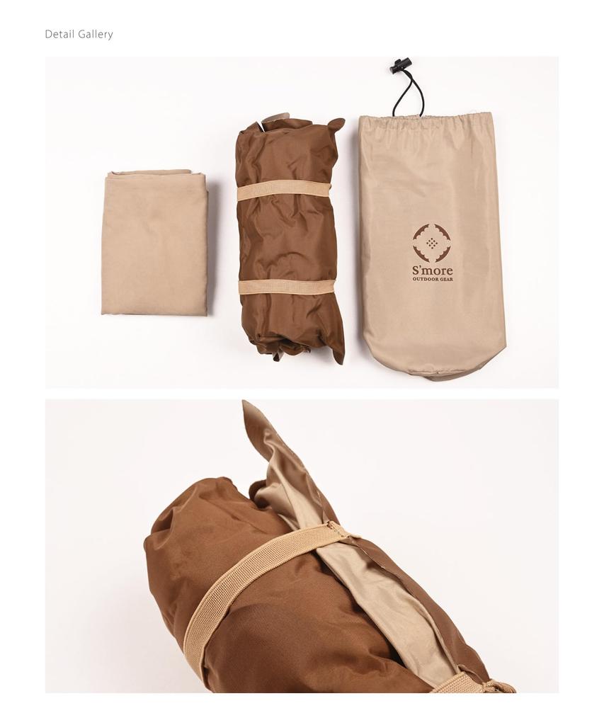 S'more OYASUMI PILLOW Polštář na spaní, kempingový polštář, nafukovací polštář, kempingový vzduchový polštář, automatické nafukování, obsahuje polštář