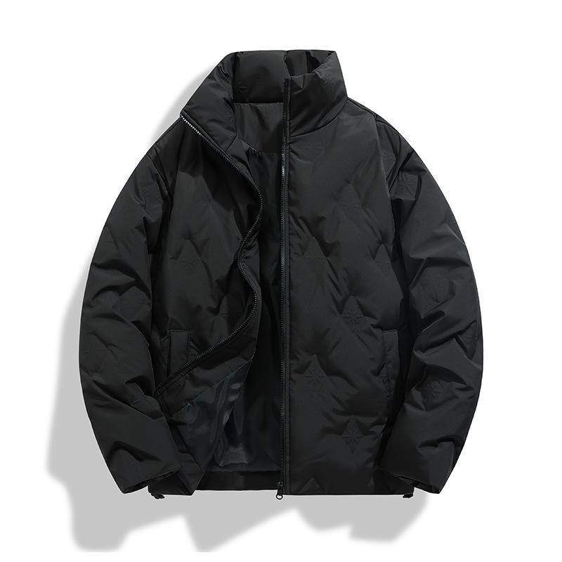 

Зимний трендовый бренд Свободная утолщенная теплая хлопковая повседневная куртка для пары 4XL чёрный