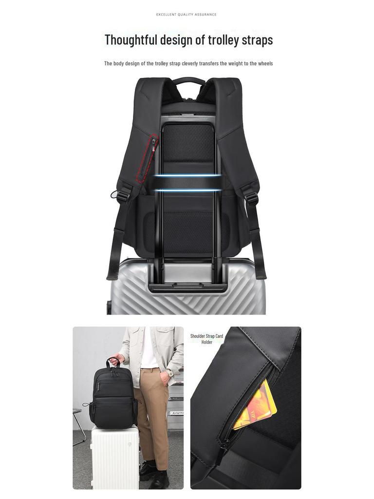 Męski plecak podróżny i do dojazdów do pracy o dużej pojemności i wielofunkcyjny