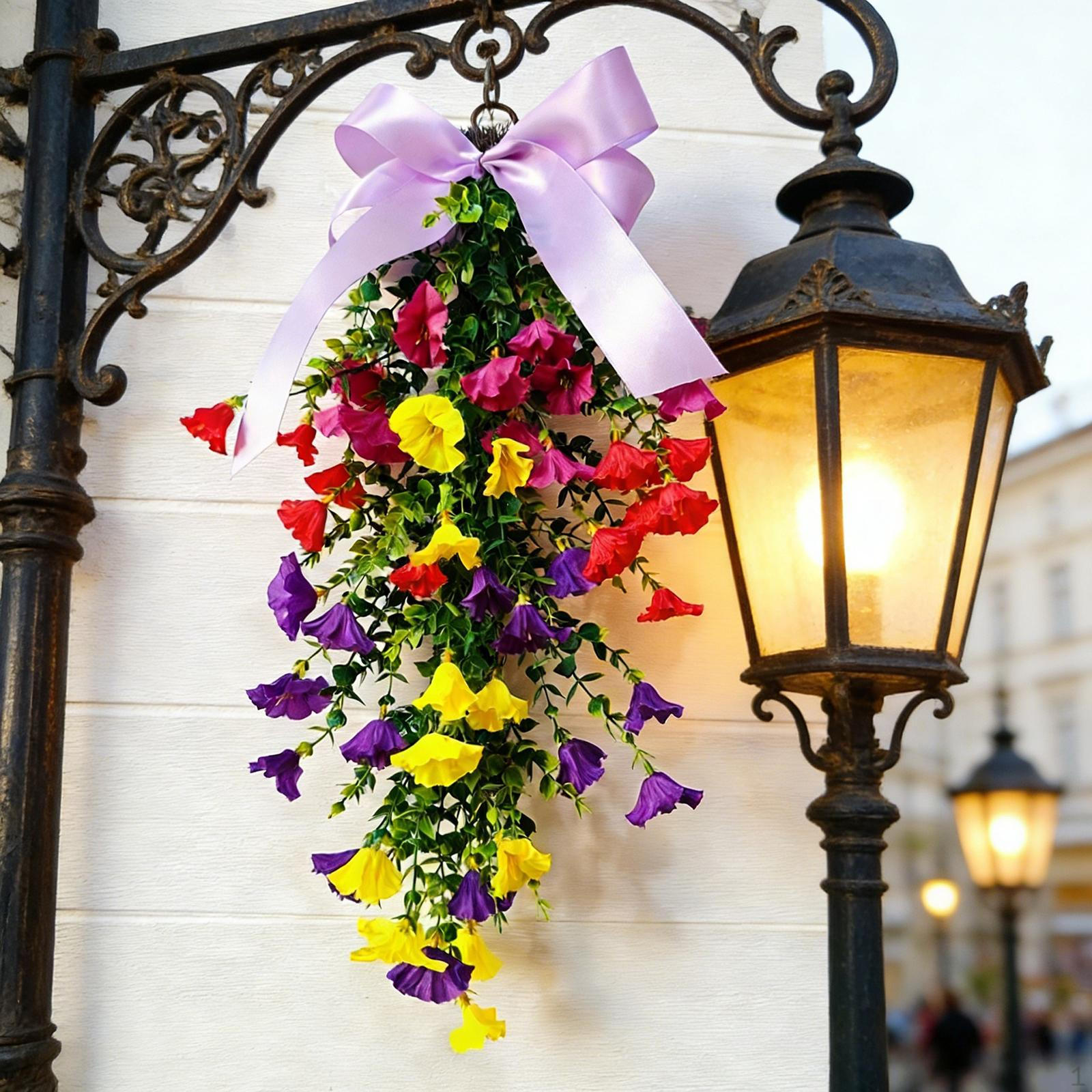 

Floral Swag Seasonal Spring Decor Teardrop Wreath Artificial for Home Window Door Hanging Holiday