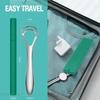 RONAVO New Upgraded Metal Tongue Scraper with Dual Scraping Heads - Helps Eliminate Bad Breath and Improve Oral Hygiene