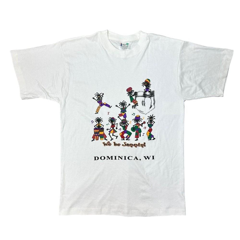 

Vintage T-shirt USA Graphic Print We Be Jammin Y2K White Mens XL