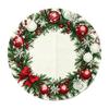 Snowman Christmas Table Placemat Tree Bow Heat Insulation Flower Linen Table Mat Anti-slip Anti-scald Round Dining Mat