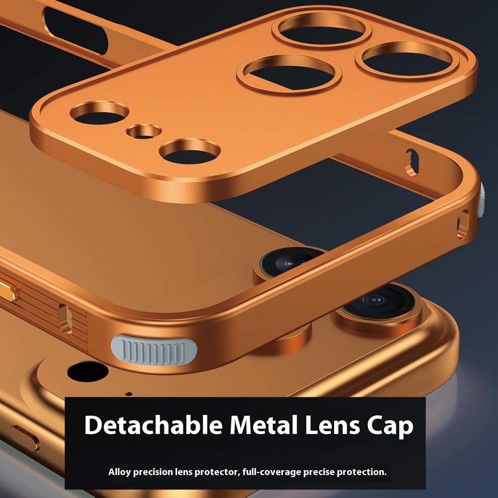For iPhone 17 Pro Bumper Case Heat Dissipation Aluminium Alloy Phone Shell with Buckle/Camera Lid