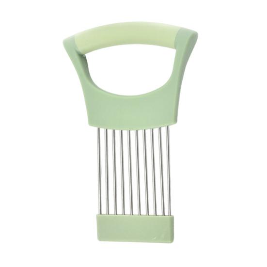 Stainless Steel Onion Holder & Slicer with 10 Prongs Hands-Free Vegetable Slicer for Onions Tomatoes Lemons Meat Kitchen Cutting Tool