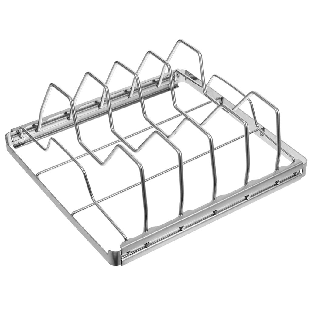 Stainless Steel Rib Rack, Foldable Rib Cooking Rack Barbecue Grill, BBQ Tool for Family Party, Outdoor Camping, Christmas Party