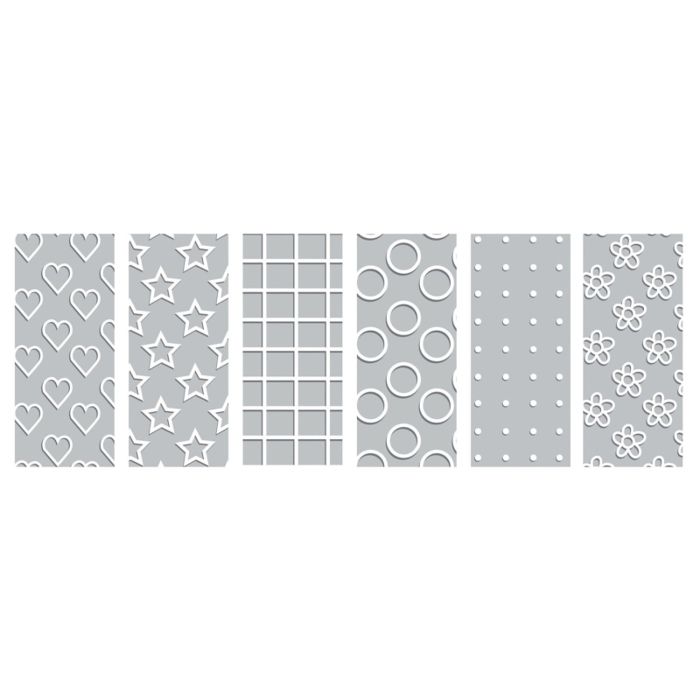 Shrink Plastic - Shrink Plastic - White Patterns - 6 Sheets - 100x130 Mm - Ideal for Jewelry