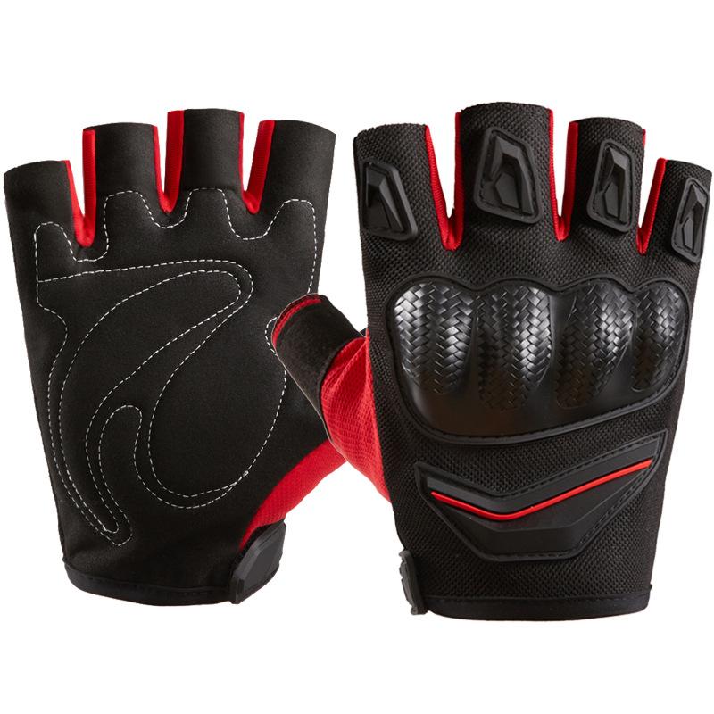 Braided shell racing gloves summer motorcycle locomotive off-road protection non-slip sports four seasons anti-drop non-slip half finger men
