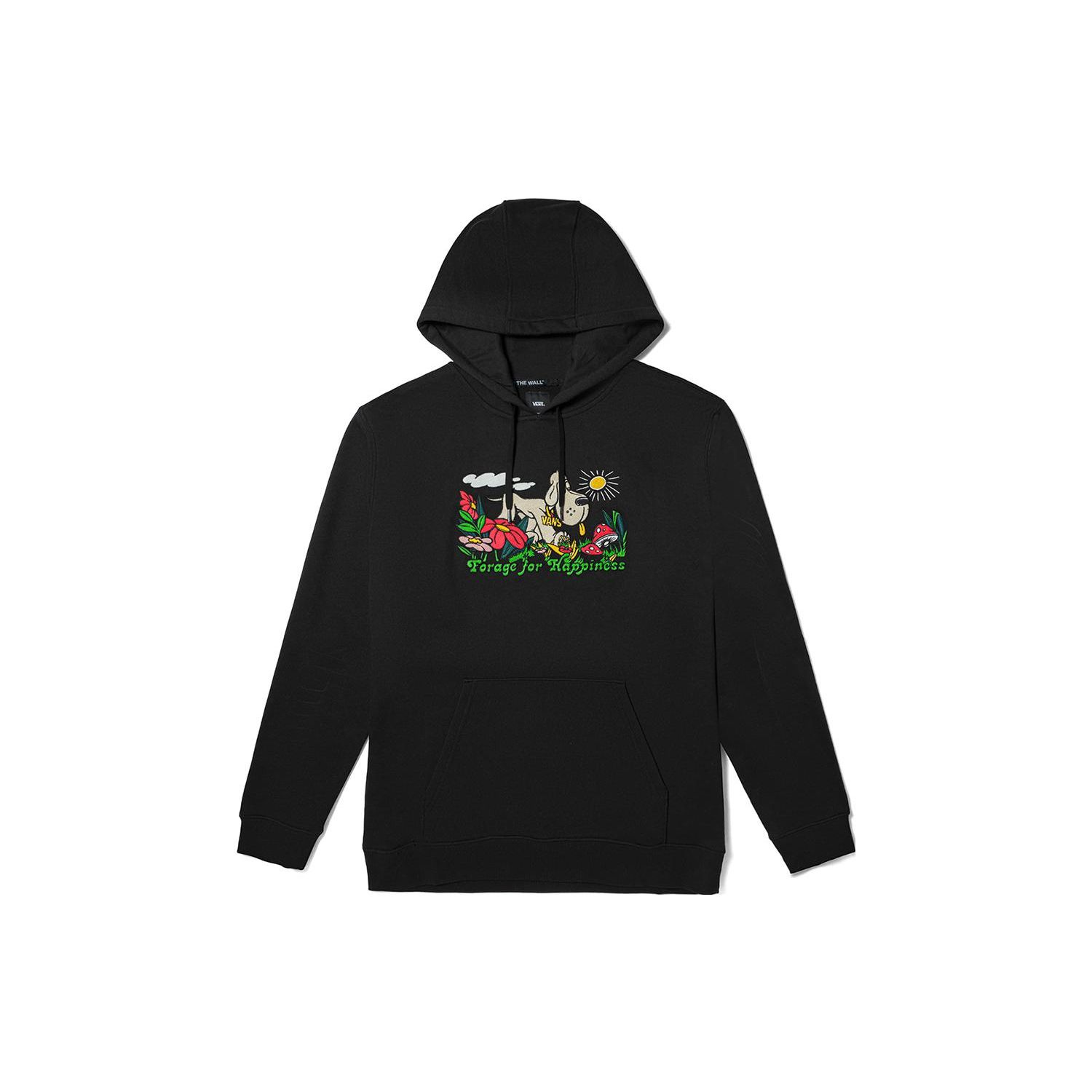 

Толстовка с капюшоном унисекс с мультяшным животным принтом Vans, черная VN00009GBLK