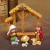 1Set Little People Toddler Toy Nativity Set Kids Pretend Play Set For Christmas Decoration Kids Xmas  Year Gift