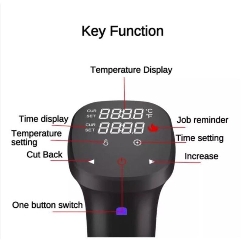 Stainless Steel Sous Vide Slow Cooker Thermal Immersion Circulator Waterproof Vacuum Precision Temperature Machine