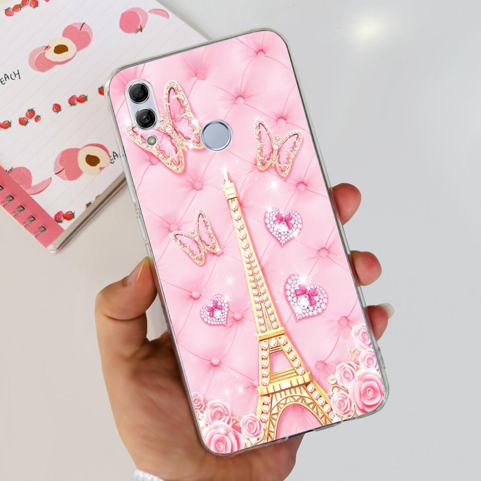 For Honor 10 Lite HRY-LX1 Case Luxury Flower Love Soft TPU Silicone Clear Cover For Huawei Honor 10Lite 6.21" Phone Case Fundas