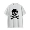 Vintage Beauty Hip Hop Pirate Skeleton and Cross Graphic Tshirt Unisex Women Retro Gothic Rock T Shirt Unisexs Oversized Streetwear