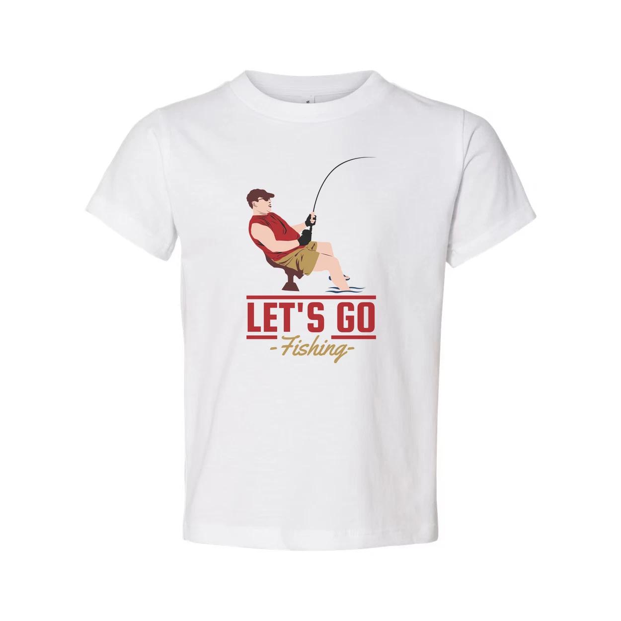 

Unisex Fishing Graphic Tee Lets Go Fishing Illustration For Outdoor Enthusiasts 2XL