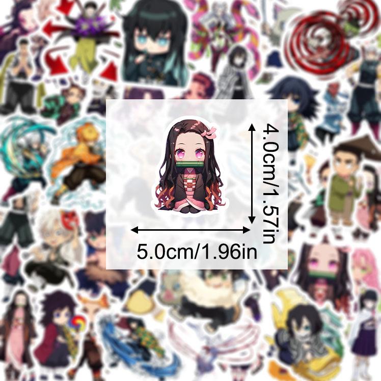 55/110/220Pcs stickers of Nezuko Kamado from Demon Slayer anime, suitable for DIY projects on phones laptops suitcases skateboards and graffiti