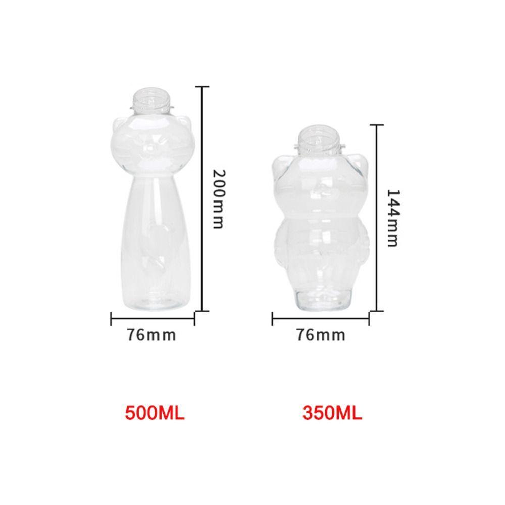 Transparent Juice Bottles PET Cold Drink Bottle Thickened Water Bottles  for Milk Tea Coffee Juice