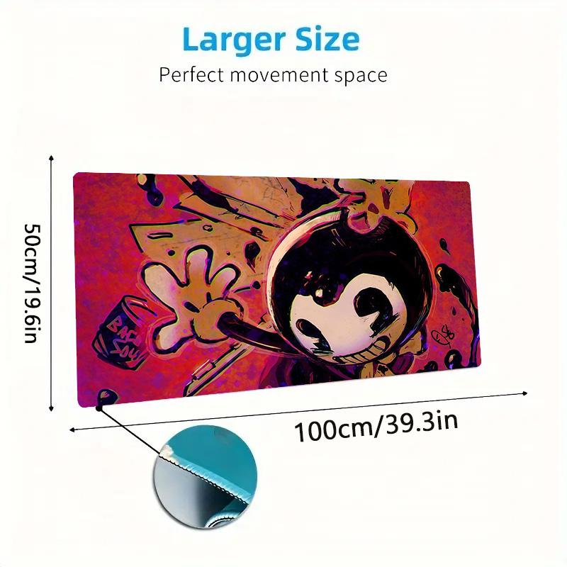 Bendy and the Ink Machine Print  Cushion Non-slip Laptop Tablet Big Mousepad XXL Mat Mini PC Playmat With Lock edge