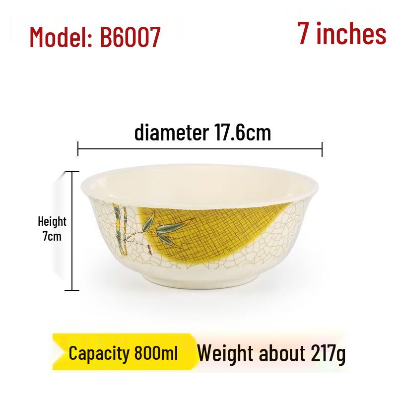 Jijun Melamine Imitation Porcelain Noodle Bowl 1 Piece