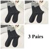 3 Pairs Women's Mid-calf Socks for Autumn and Winter Warmth