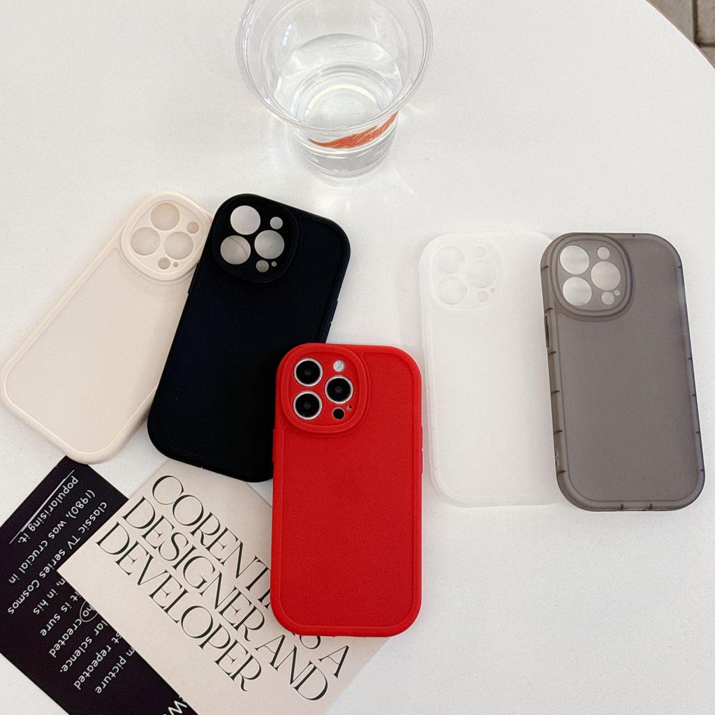 Lammleder Materialhülle für IPhone 16 Big Eyes Mattierte Gerillte Leder Handyhülle für IPhone 13 Schutzhülle