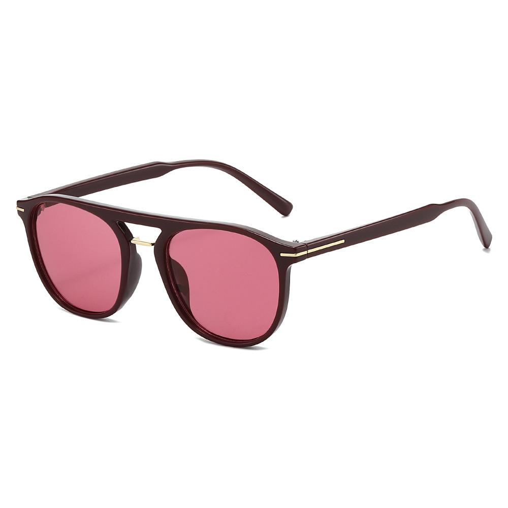 2026  Aviator Retro Sunglasses  European Street Photography Square Double Beam Outdoor Driving Sun Shades