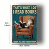 Vintage Cat Reading Tea Metal Sign 8x12 – Cartoon Wall Art for Home, Kitchen, Café, Bar & Garage
