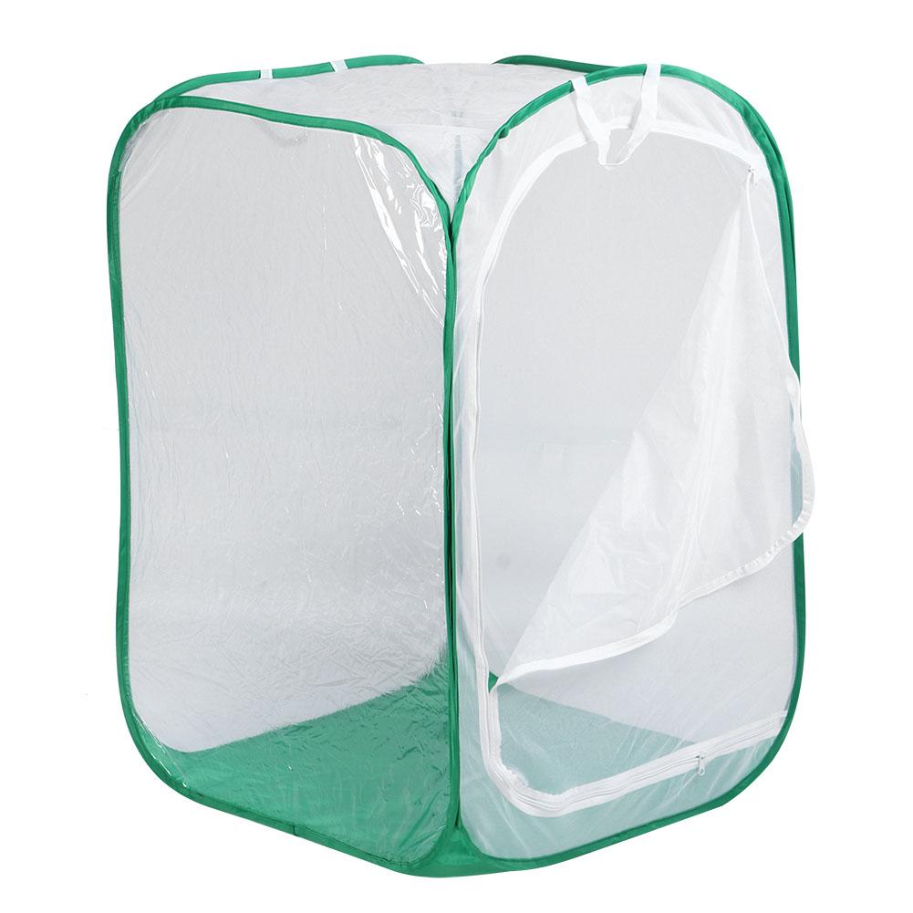 Folding Collapsible Ventilated Insect Cage Light Transmission Mesh Cage Zipper Plant House