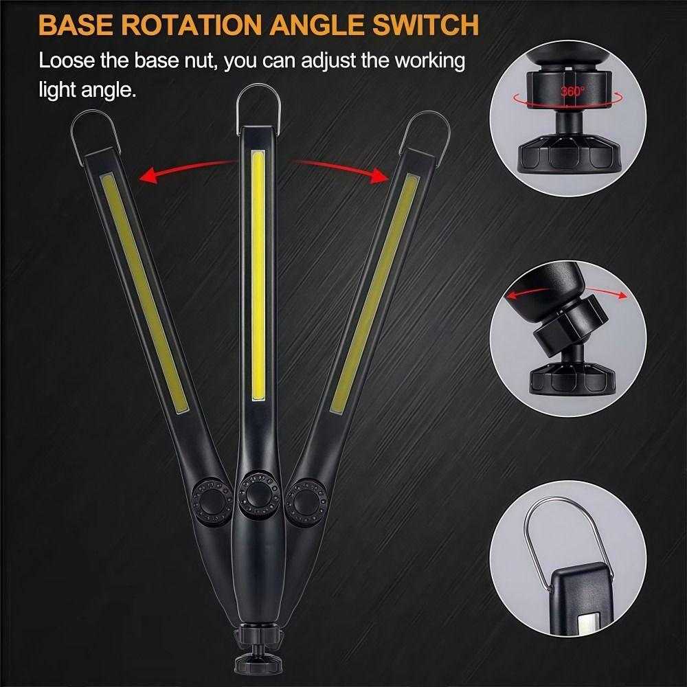 New COB LED Work Light Super Bright Cordless Inspection Lights with Hook Magnetic Work Lamp Car Repair Outdoor Camping