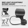 360 Degree Rotatable Bike Light Holder ABS Material Handlebar Mount For 1.5-4.5cm Diameter