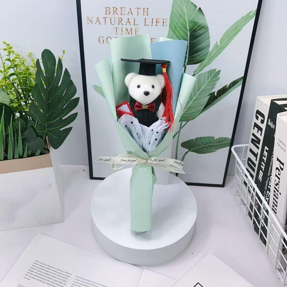 Lovely Bear Bear Plush Bouquet Lovely Doctoral Bear Toy Graduation Bear Bouquet  Birthday Party