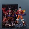 Anime One Piece Figurine Overlord Color Luffy Action Figures Efigy 24cm PVC Collection Double Headed Model Toys Birthday Gift