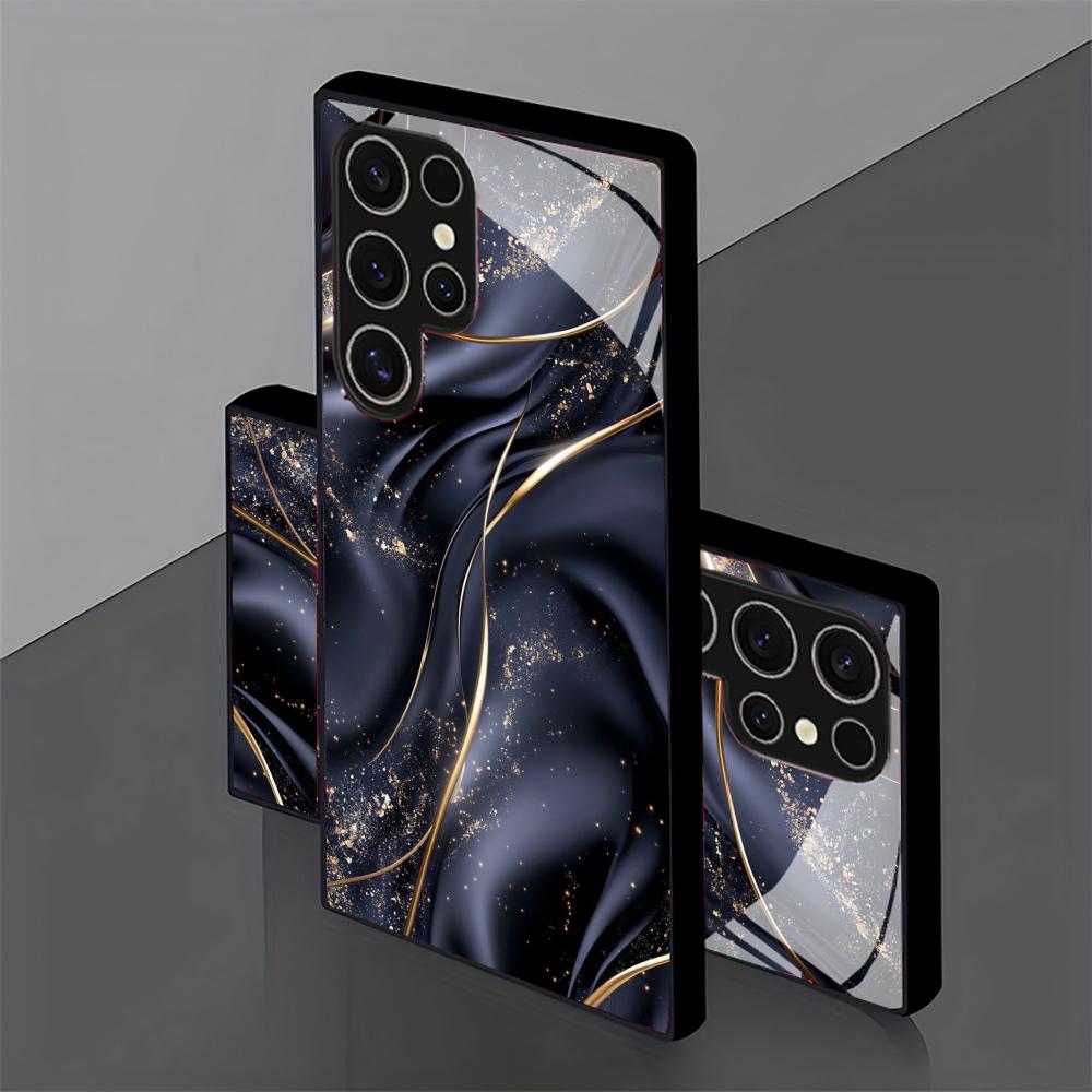 Creative Texture glass Phone Case For Samsung Galaxy S26 S25 S24 S22 S23 Ultra S21 S20 Plus 5G Frosted Non-Slip Full Cover