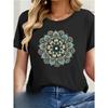 European sizes Elegant Artistic Print Women's Short-Sleeve T-Shirt