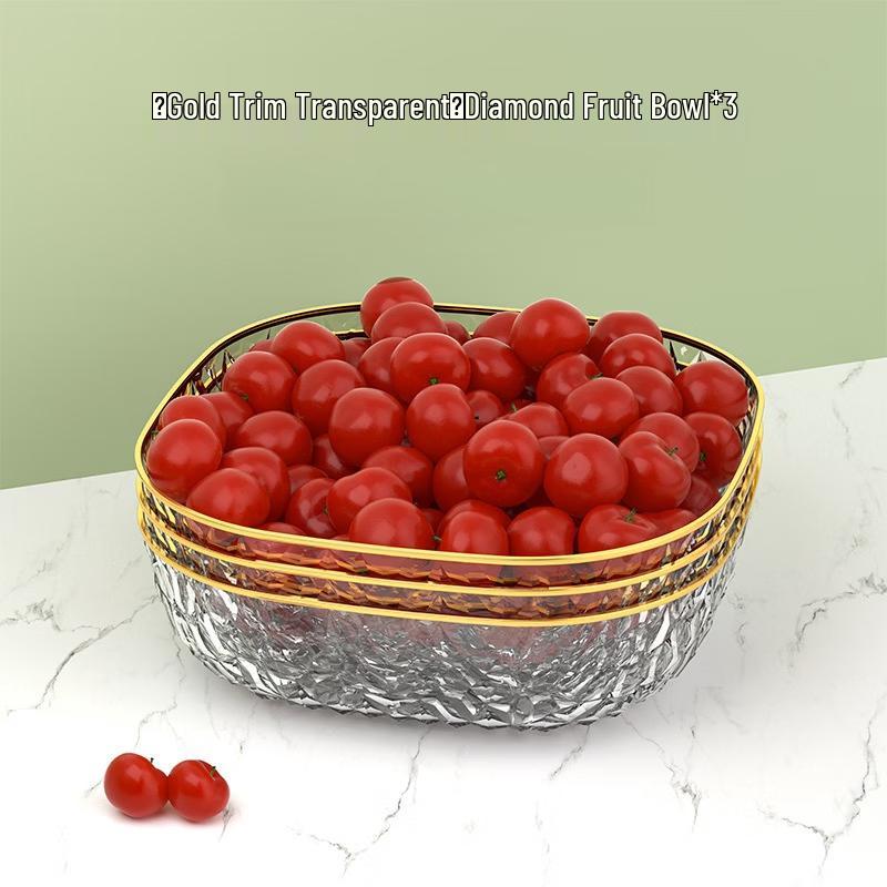 

UOSUUOSU Gold-Rimmed Fruit Bowl One Size