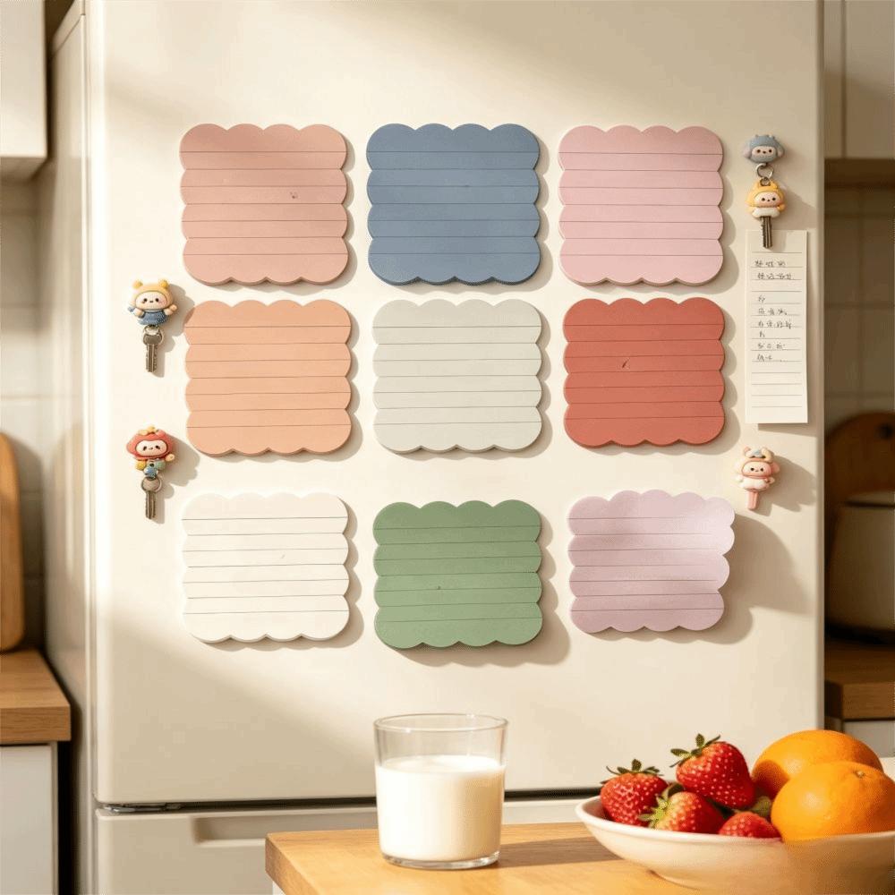240 Sheets Self-adhesive Self Sticky Notes Adhesive Backing Scalloped Sticky Notes  Home Study