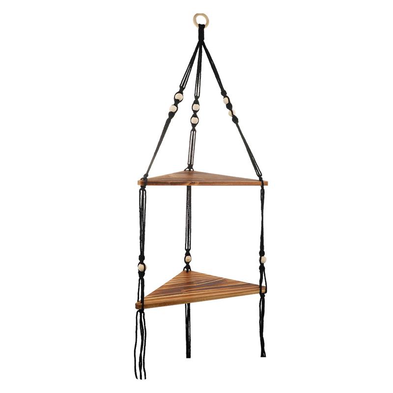 Floating Triangle Shelves Wood Stand Boho Home Decor Corner Shelf LivingRoom Bedroom Wall Hanging Decoration Shelf Display Stand