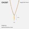 Hot Selling 18k Arabic Letter Pendant Stainless Steel Necklace Stylish Simple Titanium Steel Clavicle Chain