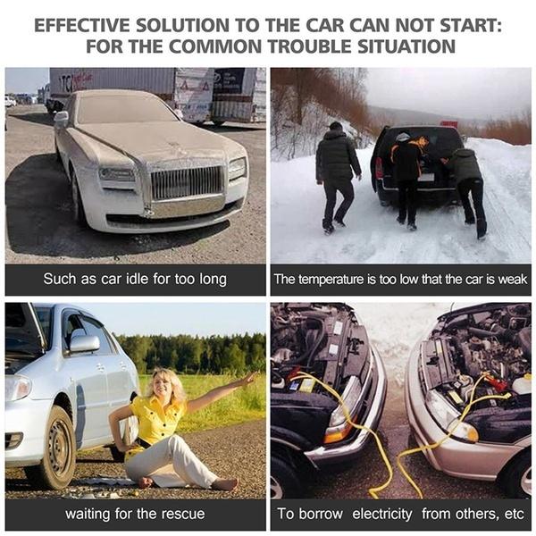 40000mah 12V 4USB Auto Starthilfe Power Booster Ladegerät Haushalt Autos Tragbare wiederaufladbare Batterie