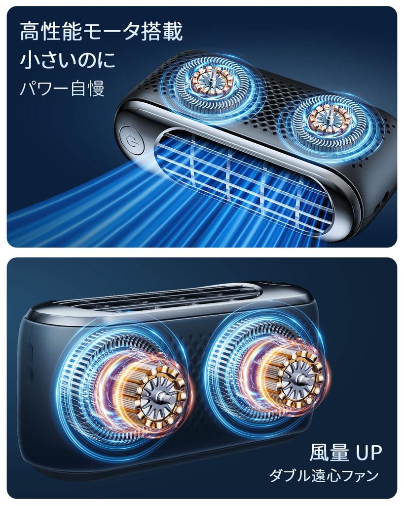 DesertWest Portable Handheld Rechargeable USB Neck Compact USB Heatstroke Summer Baseball Sports and [2025 Must-See] Fan, [Industry's Smallest] Fan,