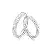 Sterling Couple Rings Set Geometric Minimalist Design Lovers Unisex Fashion Jewelry