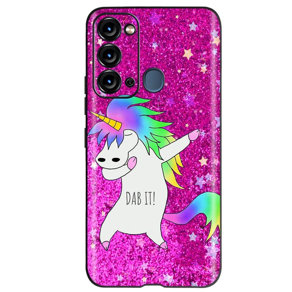 For ITEL Vision 3 Case Fashion Cat Sunflower Phone Cases For Itel S17 S 17 S661W Soft TPU Black Silicone Cover Vision3 Bumper