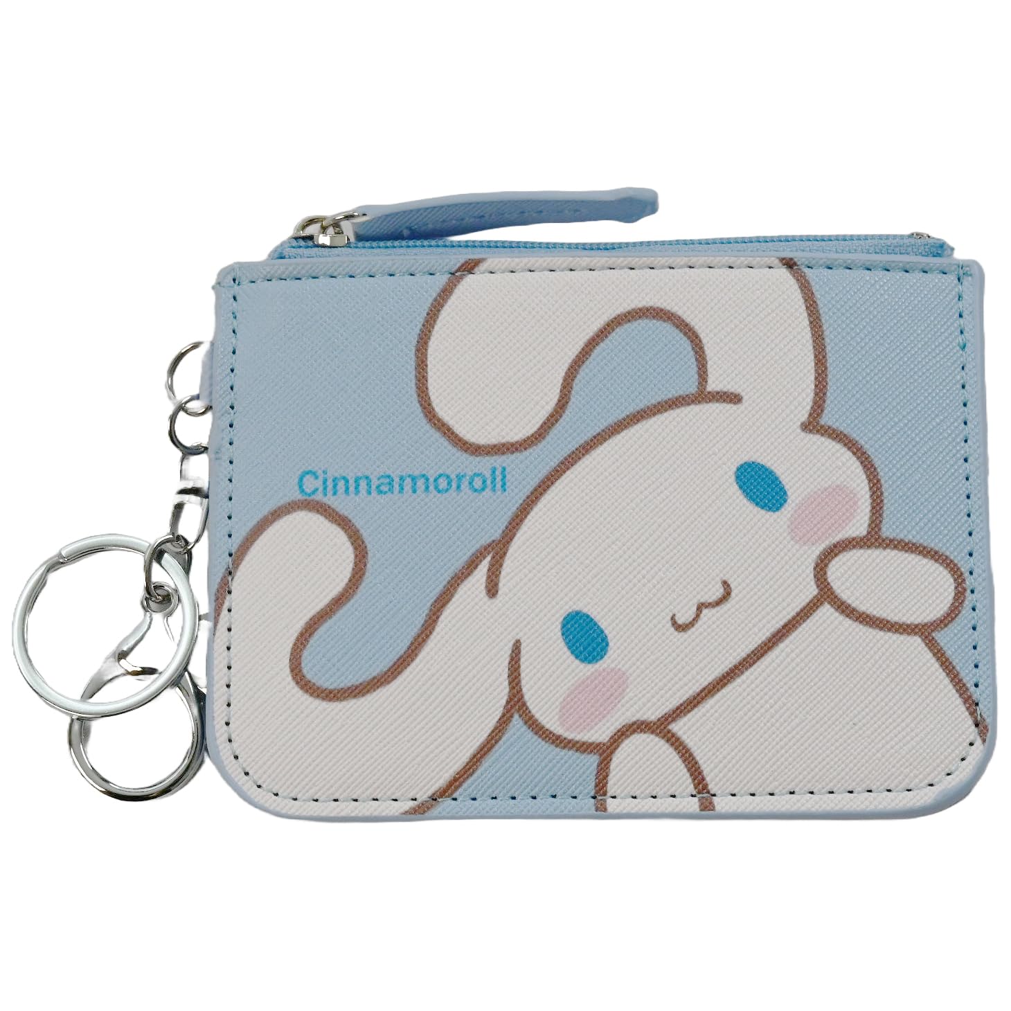 

Sanrio Cinnamon Roll Pass Case with Coin Purse, IC Card Compatible, Keychain, and Card Case, Women s, Synthetic Leather, Official Sanrio Compact