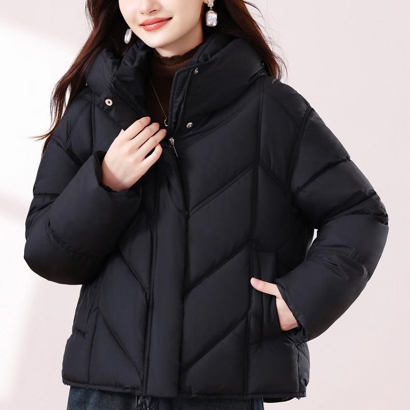 Fashion Winter Jackets Woman Short Parkas Hooded Plus Size Loose Thick Warm Outerwears Women's Coats