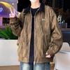 Plus Size Men Loose Printed Casual Fashion Street Jacket Outerwear