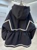 Women's Autumn Design Color Collision Jacket  Leisure Loose Short Trench Coat