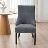 1/2 Stück Jacquard Esszimmerstuhlbezug Hohe Rückenlehne Sessel mit Armlehnen Überwurf Einfarbige Elastische Stuhlbezüge für Zuhause Bankett Café